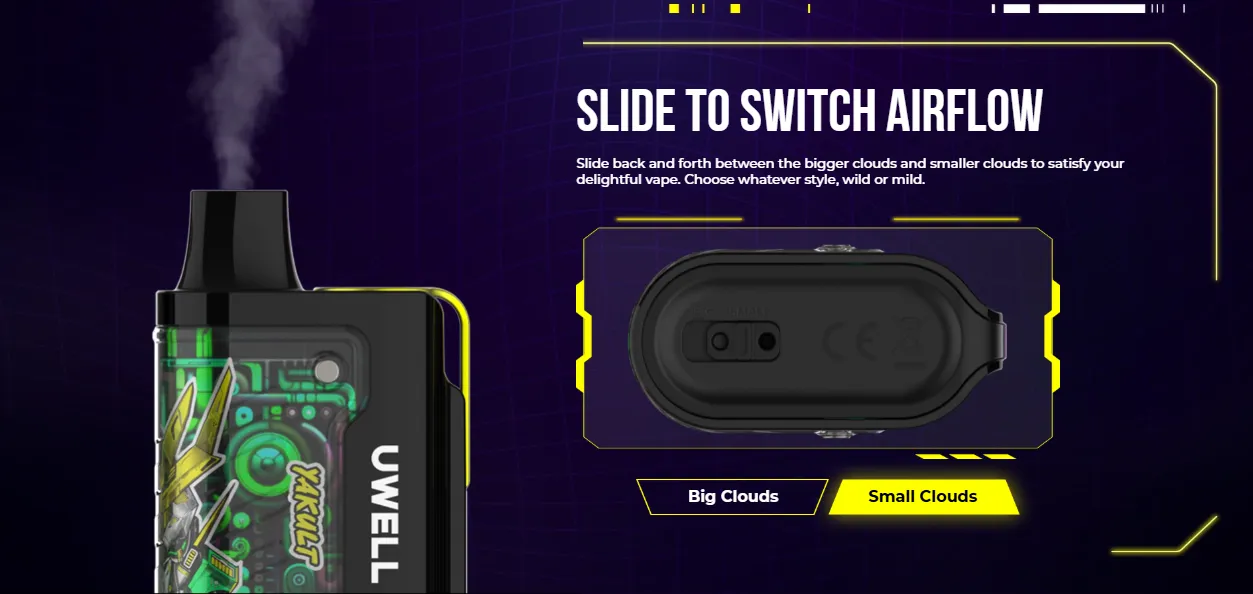 Vape device with adjustable airflow options