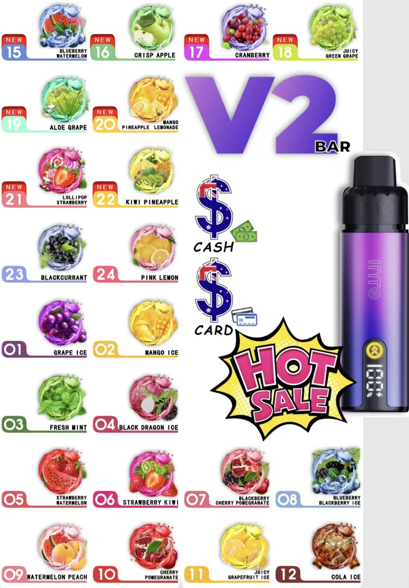 pod flavours 10 Pack Bundle (With a Free Device) - VapeWellAus Australia